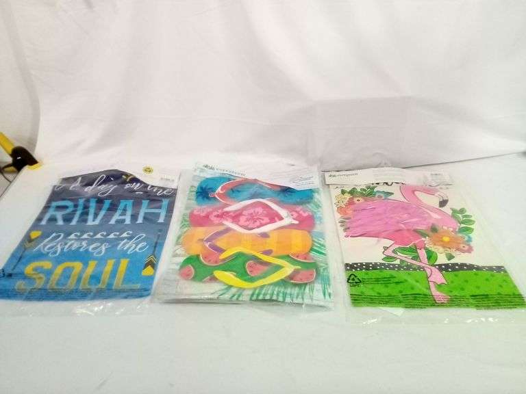 Assortment of 3 My Evergreen Garden Flags