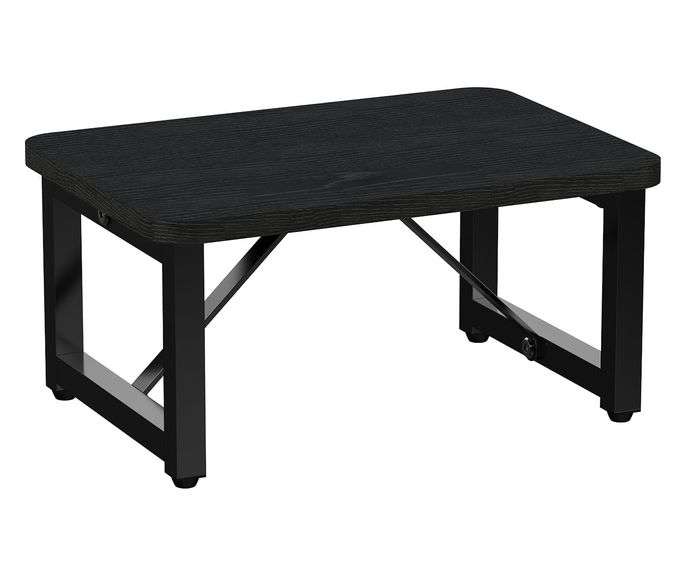 Sturdy Wooden Step Stool for Adults & Kids – Black 15" x 10" x 8.25"