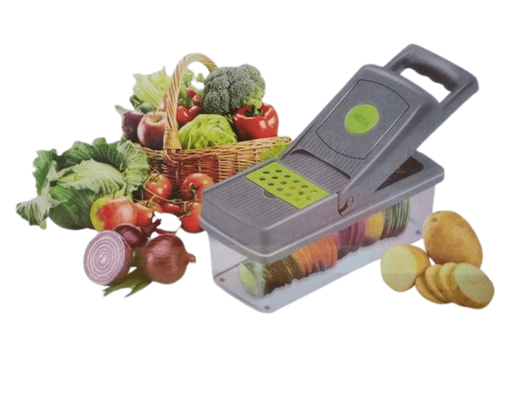 Kitchen Ideas Veggie Slicer – Grey/Green 14 Pcs