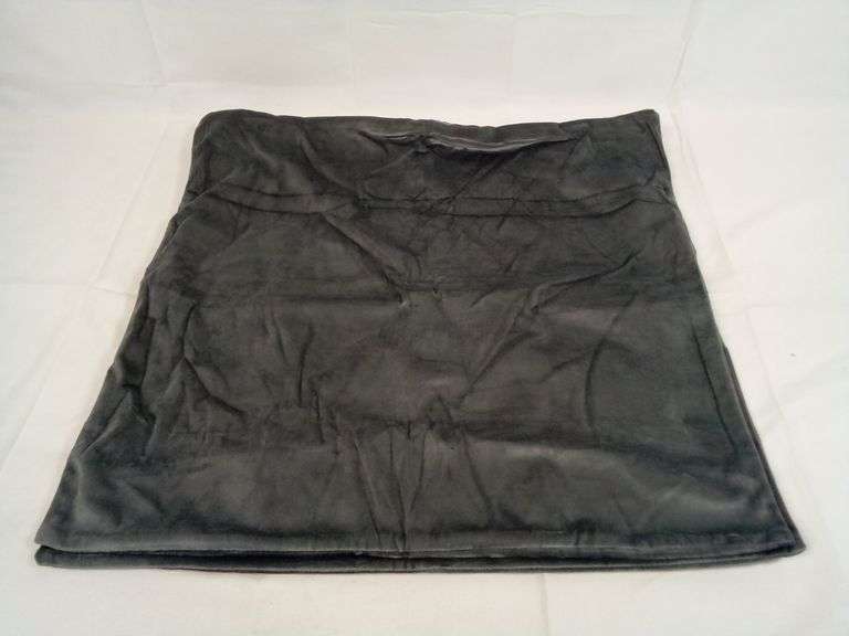 Set of 2 Throw Pillow Cover – Grey 20" x 20"