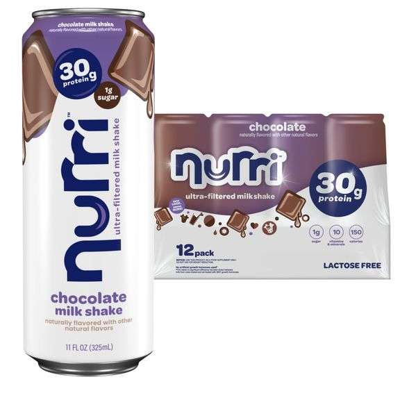 Nurri Chocolate Ultra-Filtered Milkshake 30g Protein 11 fl oz 12 Pack