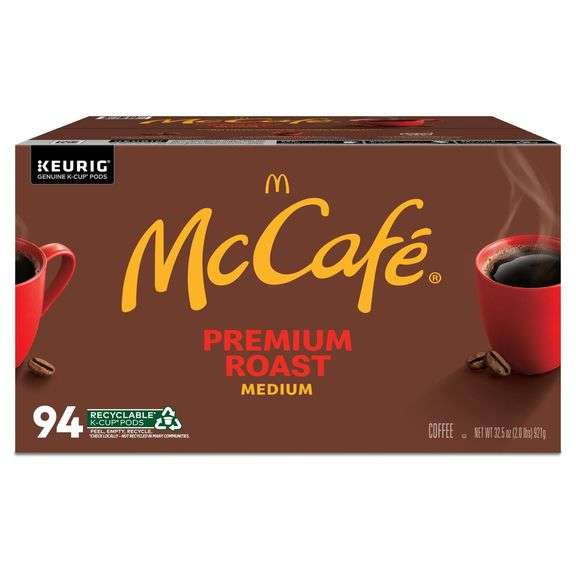 McCafé Premium Roast Medium Roast K-Cup Coffee Pods, 32.5 oz 94 Count