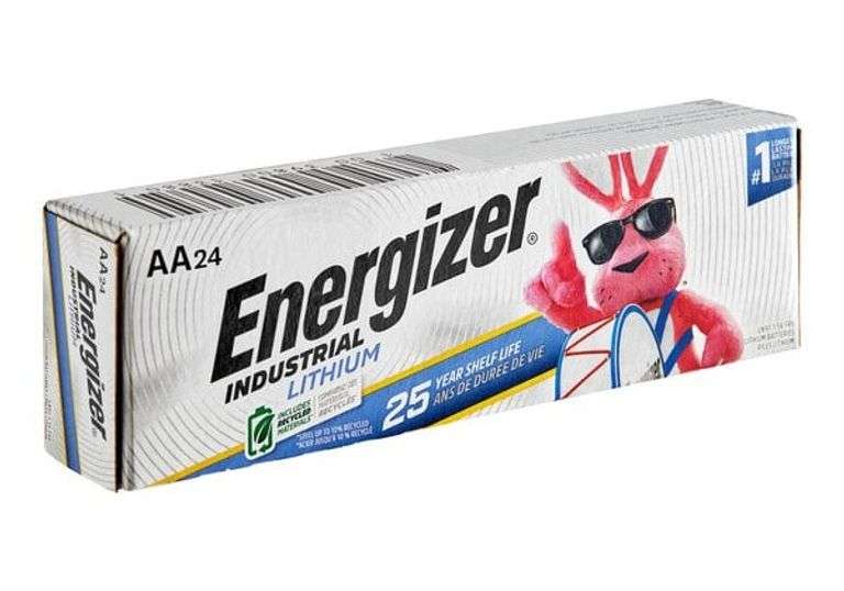 Energizer Industrial Lithium LN91 AA Batteries, 24 Count (6 Packs of 4)